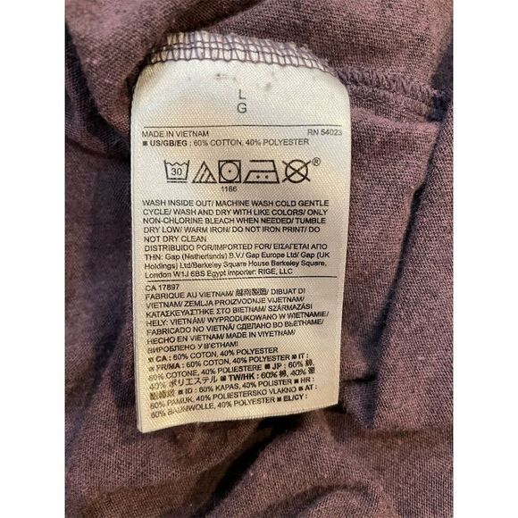 Banana Republic Men's Slim Fit Crew Neck T-Shirt Large Purple - Picture 6 of 6